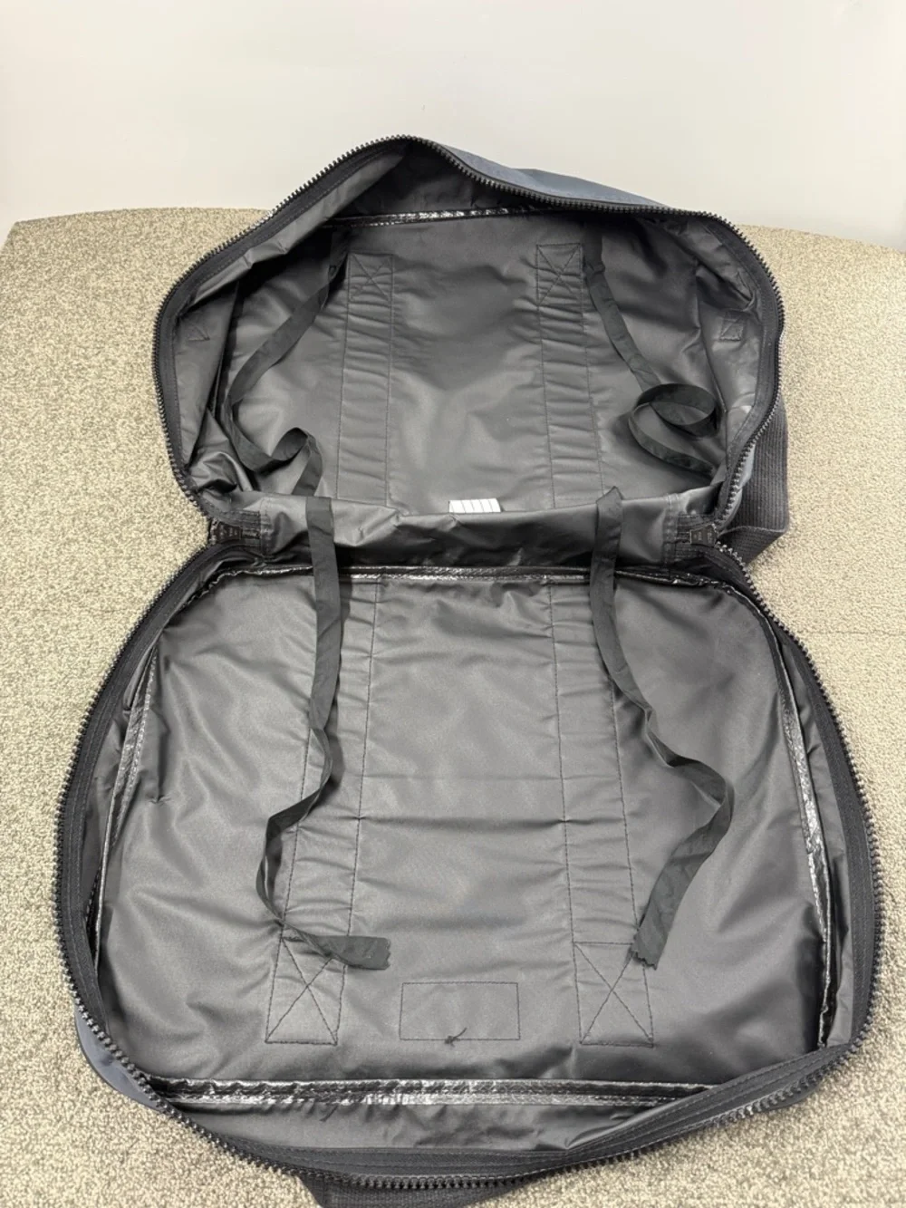 Lands' End Soft Suitcase Blue Vintage Zip Around USA Luggage Overnight Carry On